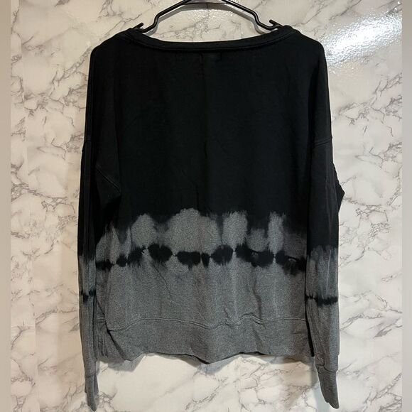 Sundry Ombre Off Shoulder Sweatshirt Black & Gray Pullover Size 2= M=8-10 - Picture 7 of 7